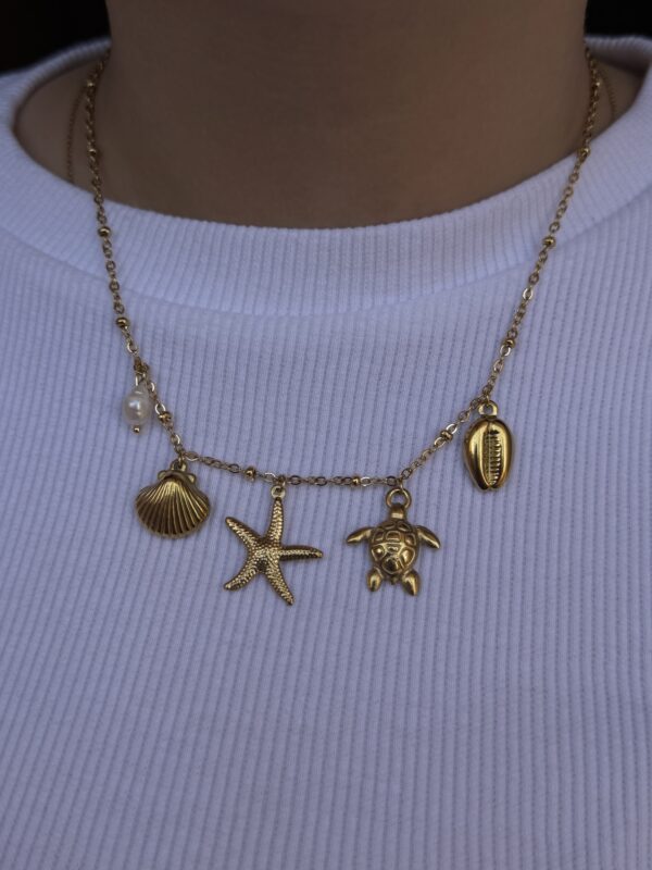 Golden charm neck