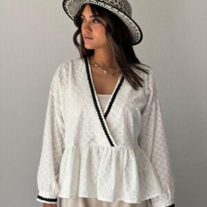 White Turkish Rokaama Blouse